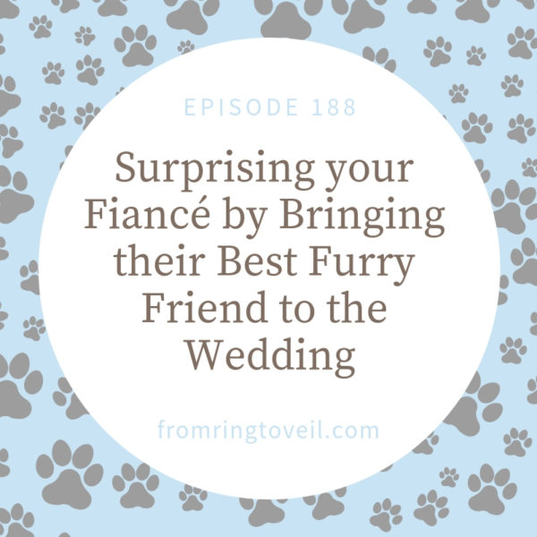Surprising your Fiancé by Bringing their Best Furry Friend to the Wedding, wedding planning, podcast